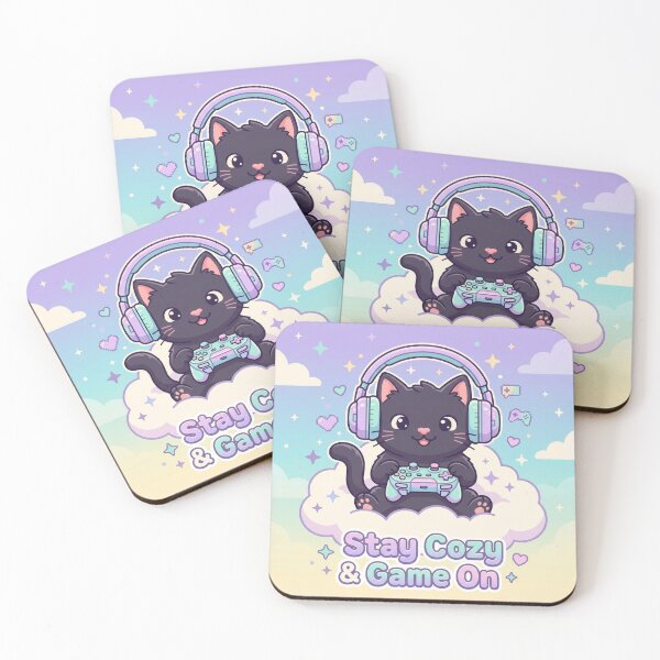Item preview, Stay Cozy & Game On Shirt | Cute Gaming Cat Pastel Gamer Graphic Tee designed and sold by DmaarGroup.