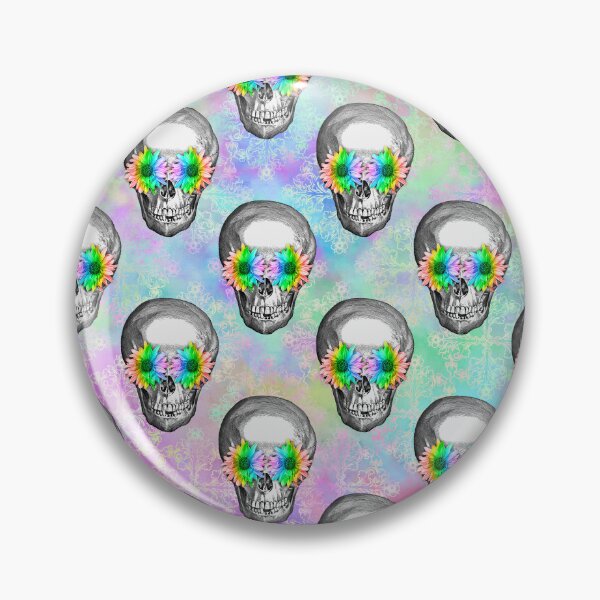 Item preview, Rainbow Sunflower Skull Pattern Design designed and sold by Canvas-Whispers.