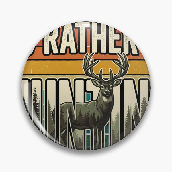 Item preview, I'd Rather Be Hunting Retro Sunset Whitetail Deer designed and sold by PACS0011.