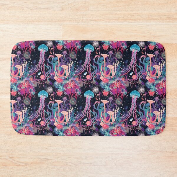 Item preview, Neon Jellyfish Deep Sea Coral Pattern designed and sold by Canvas-Whispers.