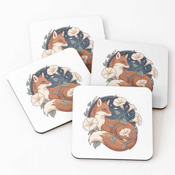 Item preview, Moonflower Fox Enchanted Woodland Spirit designed and sold by StickyGuys.