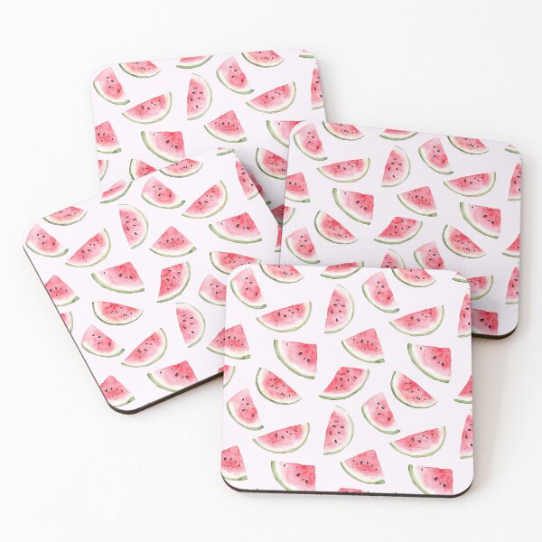 Item preview, Watercolor Watermelon Slice Summer Pattern designed and sold by ArtDzignsZA.