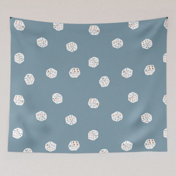 Item preview, Lucky Charm Game Dice Toss Retro Coquette Western Preppy Girl Bedrooms Denim designed and sold by RenattaZare.