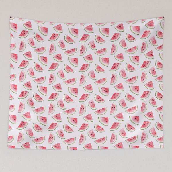 Item preview, Watercolor Watermelon Slice Summer Pattern designed and sold by Canvas-Whispers.