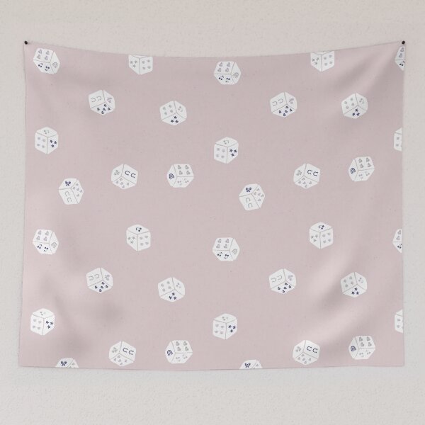 Item preview, Lucky Charm Game Dice Toss Retro Coquette Western Preppy Girl Bedrooms Mauve designed and sold by RenattaZare.