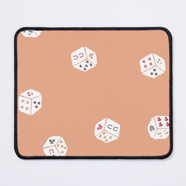 Item preview, Lucky Charm Game Dice Toss Retro Coquette Western Preppy Girl Bedrooms Peach designed and sold by RenattaZare.