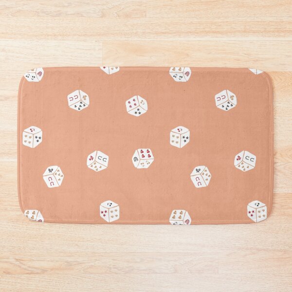 Item preview, Lucky Charm Game Dice Toss Retro Coquette Western Preppy Girl Bedrooms Peach designed and sold by RenattaZare.