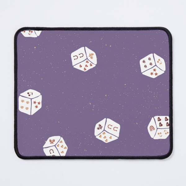 Item preview, Lucky Charm Game Dice Toss Retro Coquette Western Preppy Girl Bedrooms Plum designed and sold by RenattaZare.