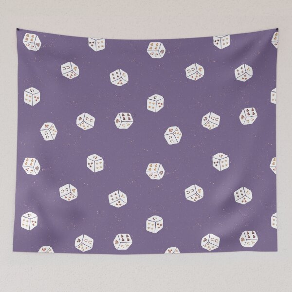 Item preview, Lucky Charm Game Dice Toss Retro Coquette Western Preppy Girl Bedrooms Plum designed and sold by RenattaZare.