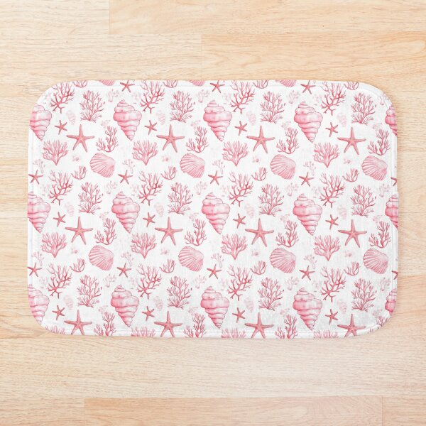 Item preview, Pink Coastal Seashell Starfish Pattern designed and sold by Canvas-Whispers.