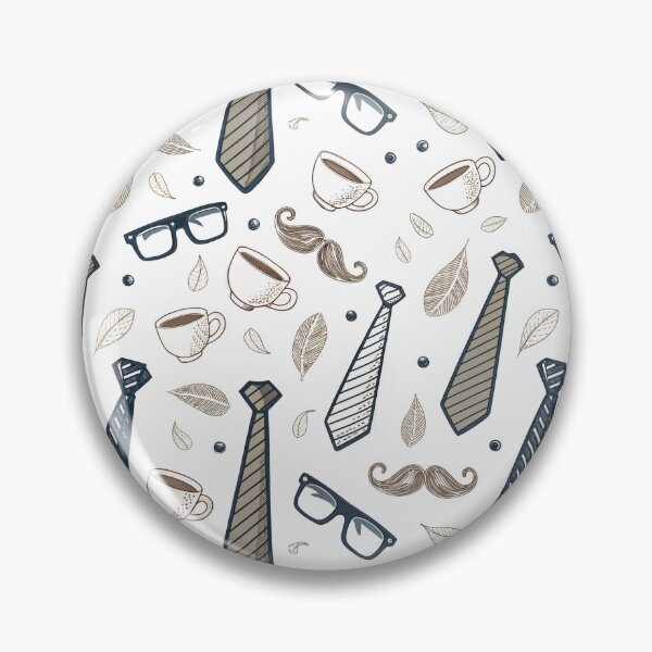 Item preview, Hipster Necktie Mustache Father's Day Pattern designed and sold by ArtDzignsZA.