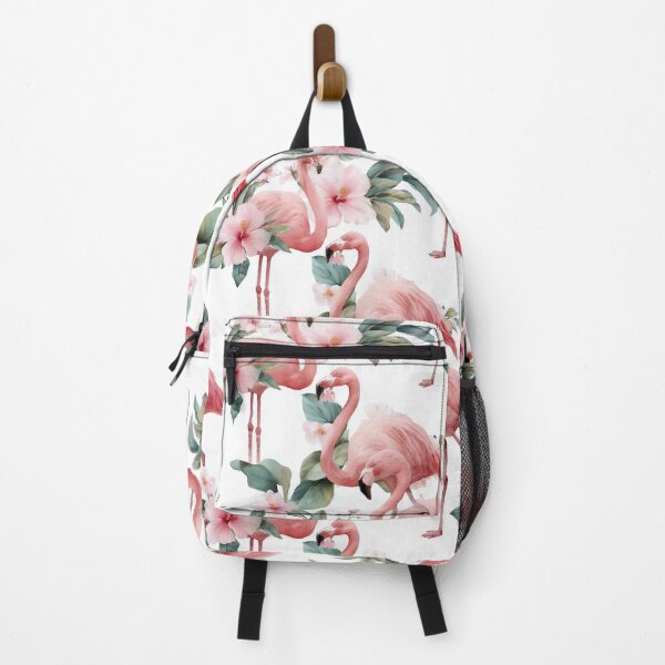 Item preview, Watercolor Flamingo Hibiscus Floral Pattern designed and sold by ArtDzignsZA.