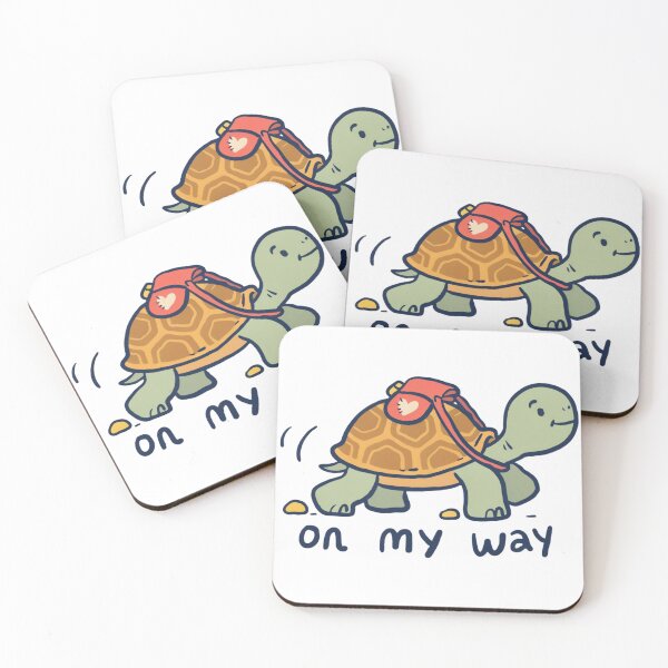 Item preview, On My Way Cute Turtle with Backpack”  designed and sold by Krzepcia.