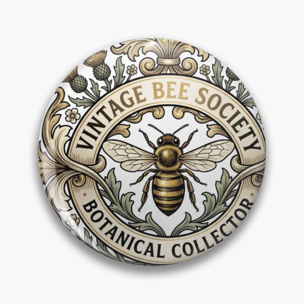 Item preview, Vintage Bee Society Botanical Collector Emblem designed and sold by StickyGuys.