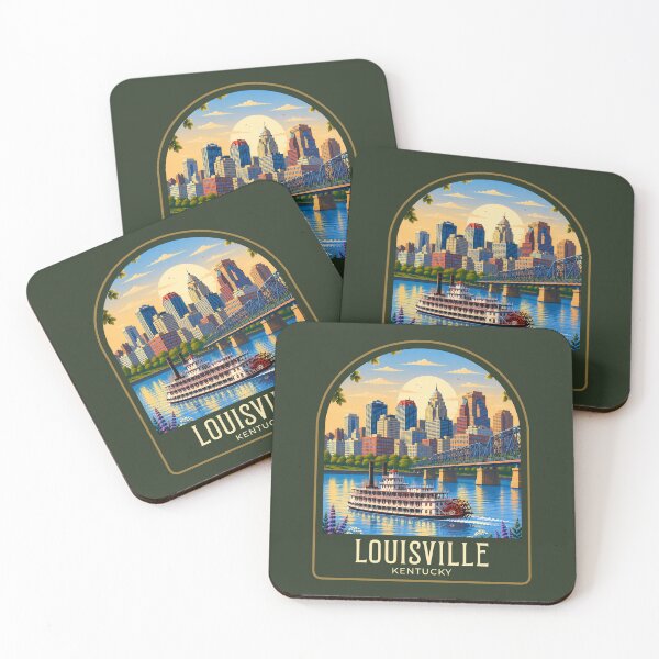 Item preview, Louisville Vintage Travel Illustration designed and sold by HomeLivingCo.