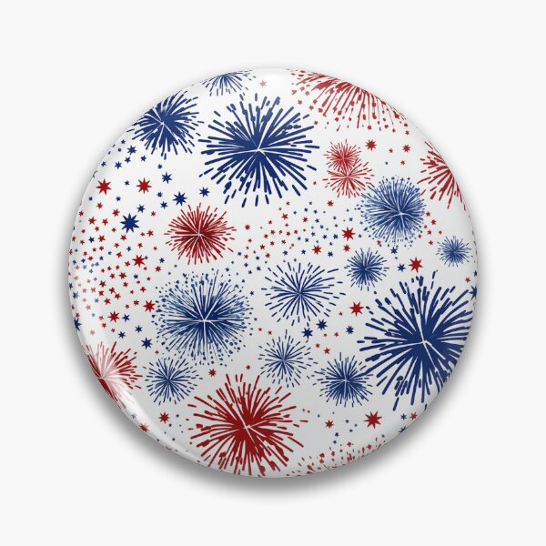 Item preview, Patriotic Fireworks Red White Blue Pattern designed and sold by Canvas-Whispers.