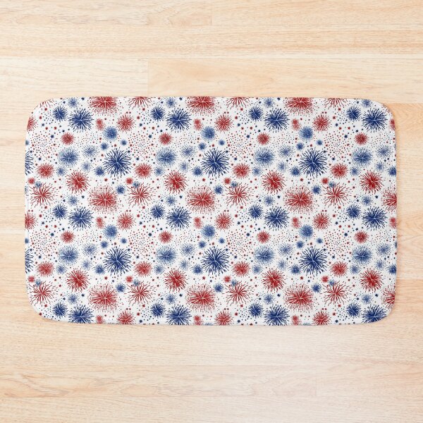 Item preview, Patriotic Fireworks Red White Blue Pattern designed and sold by Canvas-Whispers.