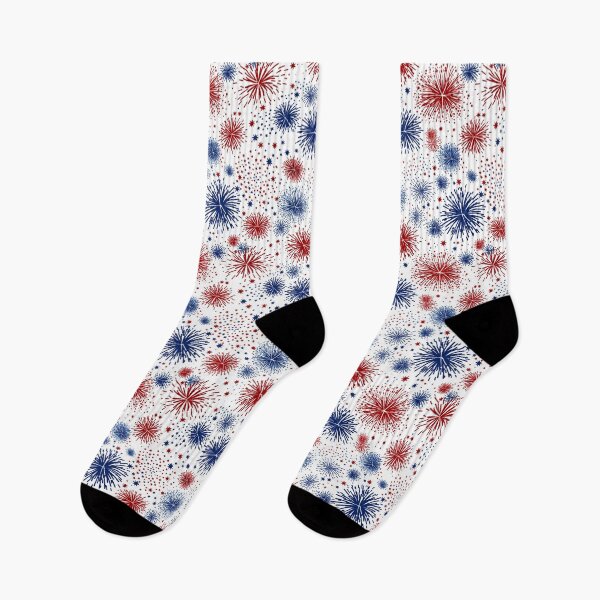 Item preview, Patriotic Fireworks Red White Blue Pattern designed and sold by Canvas-Whispers.