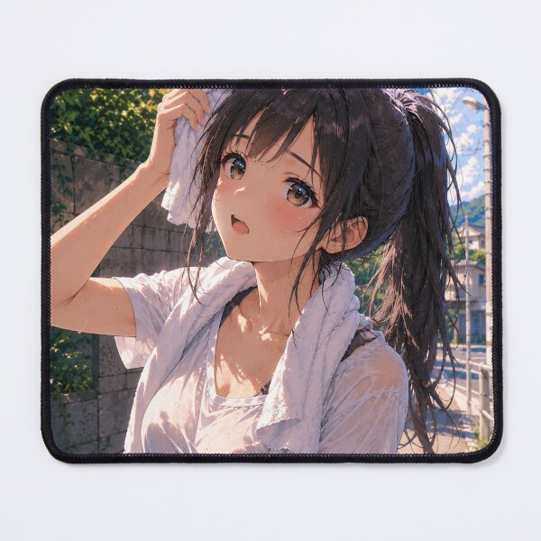 Item preview, Original Anime Sweating Girl | Summer Heat Aesthetic Illustration designed and sold by Sticleg.