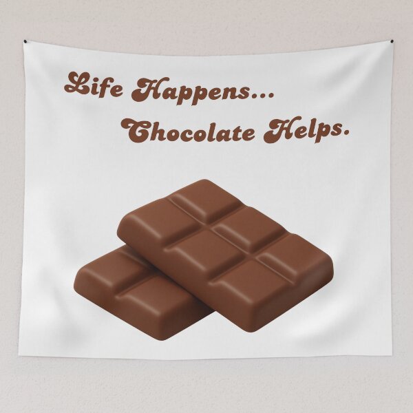 Item preview, Life Happens... Chocolate Helps Funny Chocolate Lover Design designed and sold by VariusDesigns.