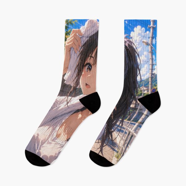 Item preview, Original Anime Sweating Girl | Summer Heat Aesthetic Illustration designed and sold by Sticleg.