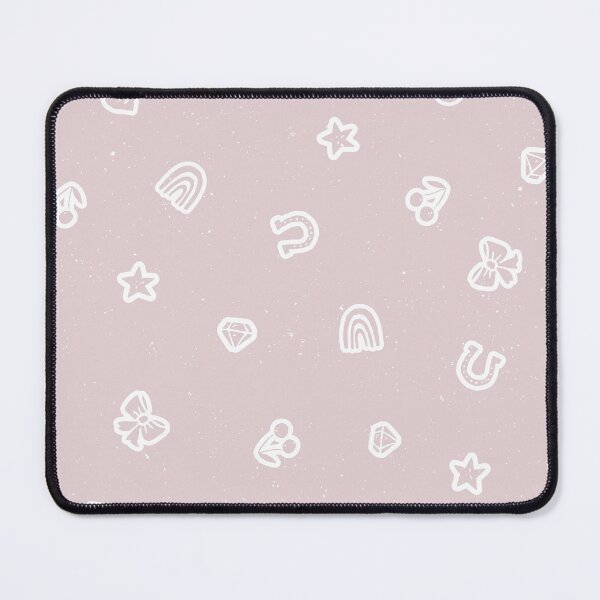 Item preview, Lucky Girl Symbol Doodles Retro Charmcore for Coquette Teen Bedrooms Blush designed and sold by RenattaZare.