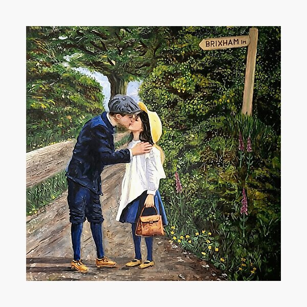 Item preview, FIRST KISS IN A DEVON LANE designed and sold by Mackenzie Moulton International Artist .