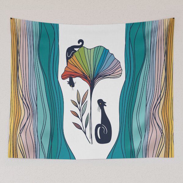 Item preview, Rainbow Flower Cats designed and sold by IvysCreativityHouse.