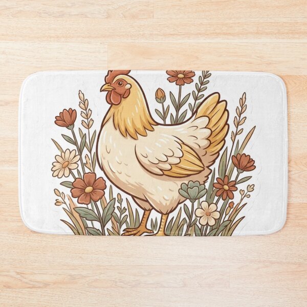Item preview, French Hen Wildflower Countryside Charm designed and sold by StickyGuys.