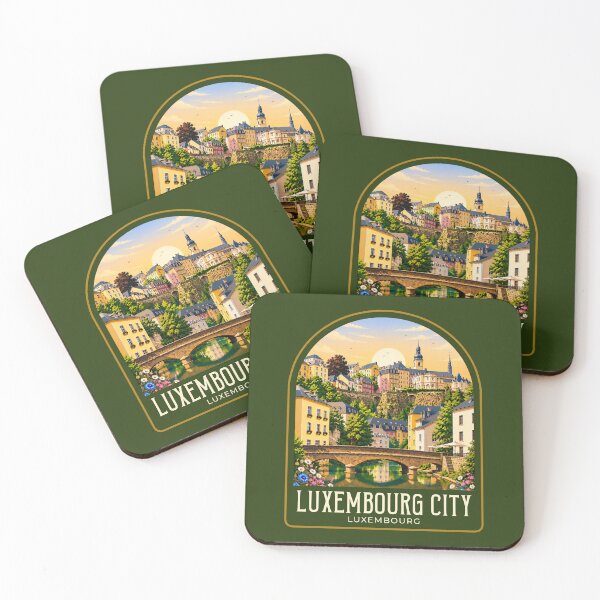 Item preview, Luxembourg City Vintage Travel Illustration designed and sold by HomeLivingCo.