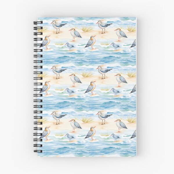Item preview, Watercolor Shorebirds Beach Sandpiper Pattern designed and sold by ArtDzignsZA.