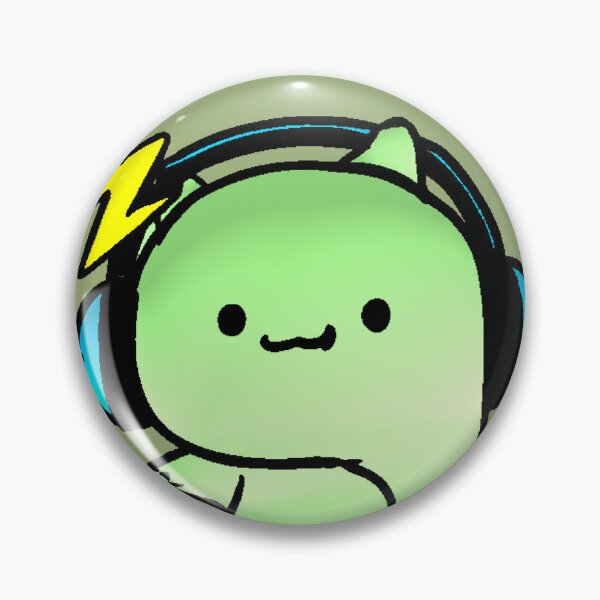 Item preview, Kawaii Monster with Electro Green Lightning Headphones designed and sold by AstronautMerch.