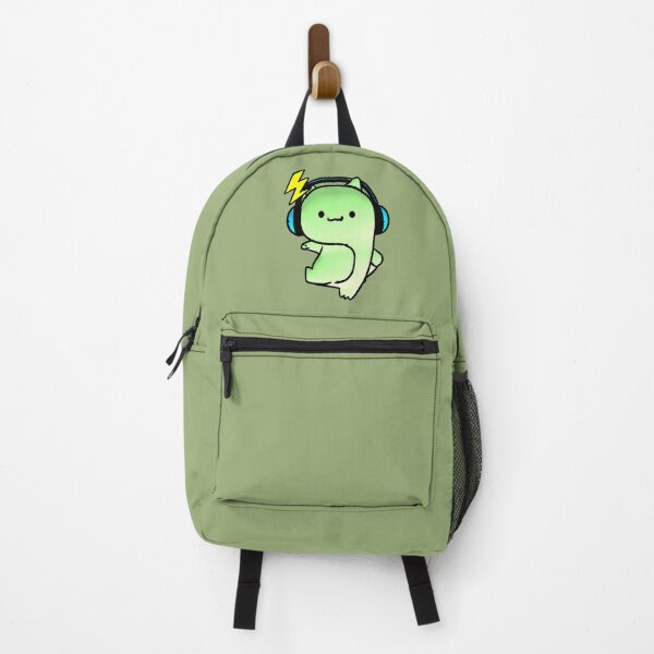 Item preview, Kawaii Monster with Electro Green Lightning Headphones designed and sold by AstronautMerch.