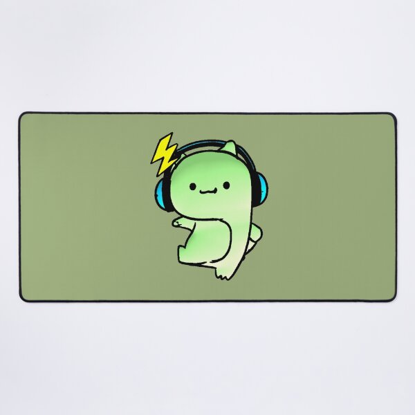 Item preview, Kawaii Monster with Electro Green Lightning Headphones designed and sold by AstronautMerch.