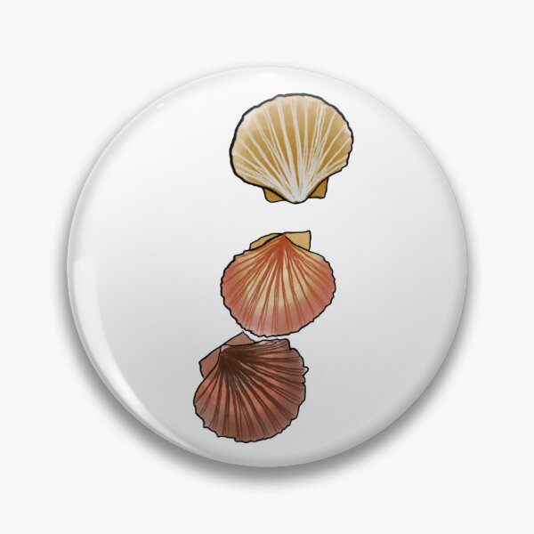 Item preview, Coastal Scallop Shell Trio | Watercolour Seashell Illustration designed and sold by Bound for Wonder.