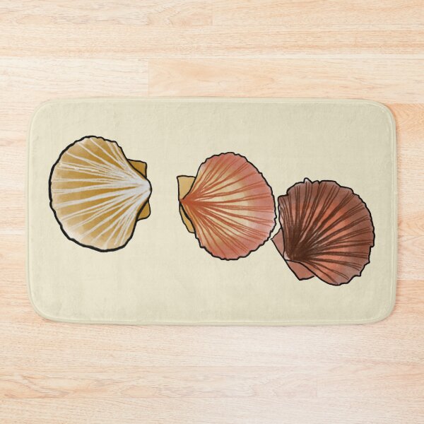 Item preview, Coastal Scallop Shell Trio | Watercolour Seashell Illustration designed and sold by Bound for Wonder.