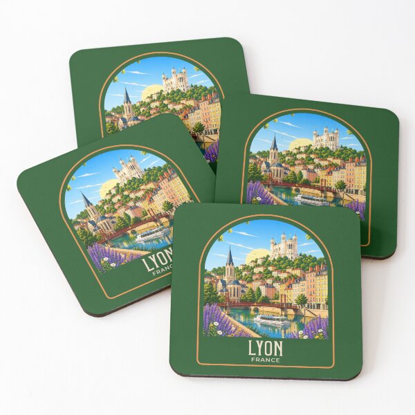 Item preview, Lyon Vintage Travel Illustration designed and sold by HomeLivingCo.