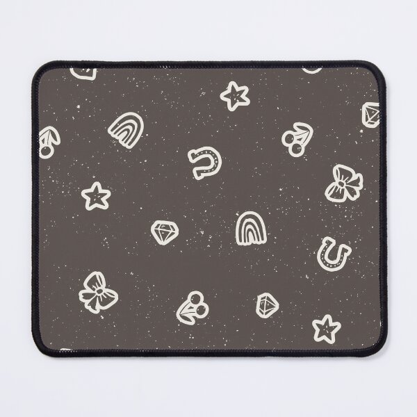 Item preview, Lucky Girl Symbol Doodles Retro Charmcore for Coquette Teen Bedrooms Charcoal designed and sold by RenattaZare.