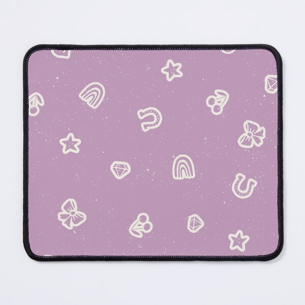 Item preview, Lucky Girl Symbol Doodles Retro Charmcore for Coquette Teen Bedrooms Lavender designed and sold by RenattaZare.