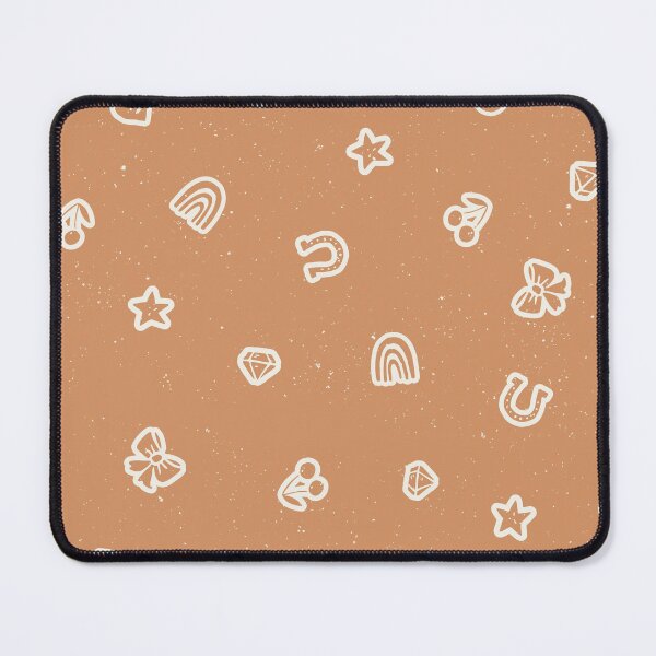 Item preview, Lucky Girl Symbol Doodles Retro Charmcore for Coquette Teen Bedrooms Ochre designed and sold by RenattaZare.