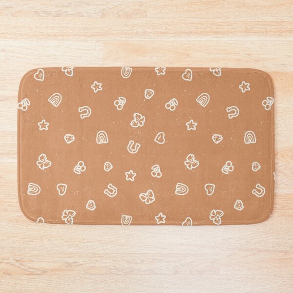 Item preview, Lucky Girl Symbol Doodles Retro Charmcore for Coquette Teen Bedrooms Ochre designed and sold by RenattaZare.