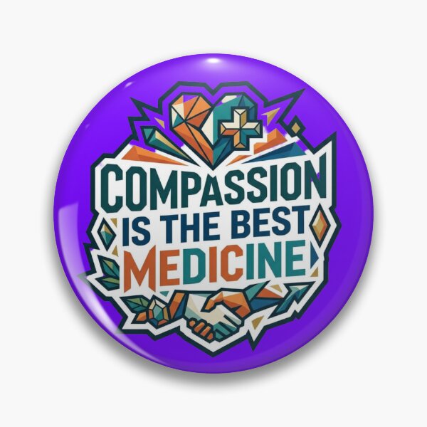 Item preview, Compassion Is The Best Medicine - Geometric Medical Quote Sticker designed and sold by Scro-Ciob-Shop.