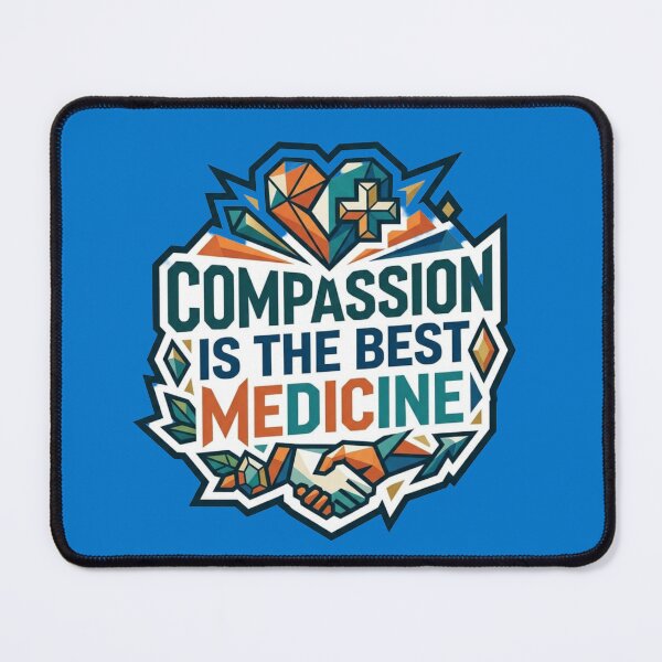 Item preview, Compassion Is The Best Medicine - Geometric Medical Quote Sticker designed and sold by Scro-Ciob-Shop.