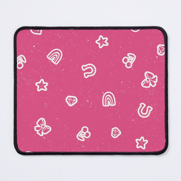 Item preview, Lucky Girl Symbol Doodles Retro Charmcore for Coquette Teen Bedrooms Raspberry designed and sold by RenattaZare.