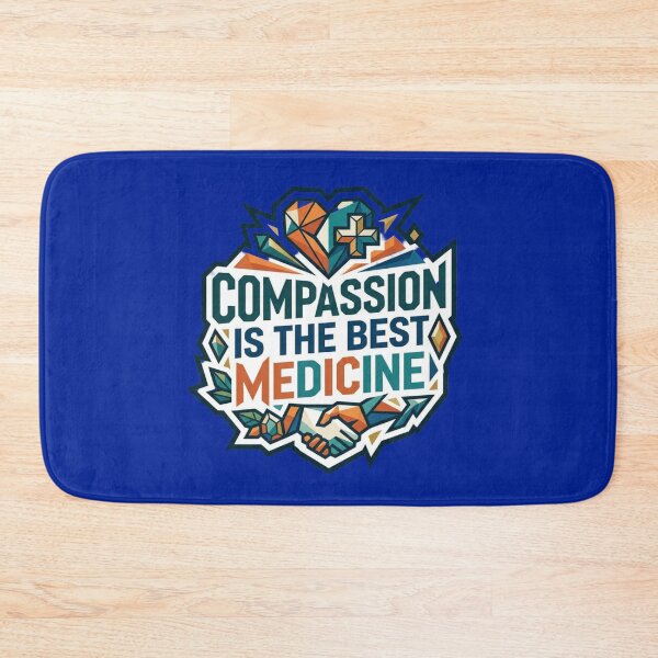Item preview, Compassion Is The Best Medicine - Geometric Medical Quote Sticker designed and sold by Scro-Ciob-Shop.