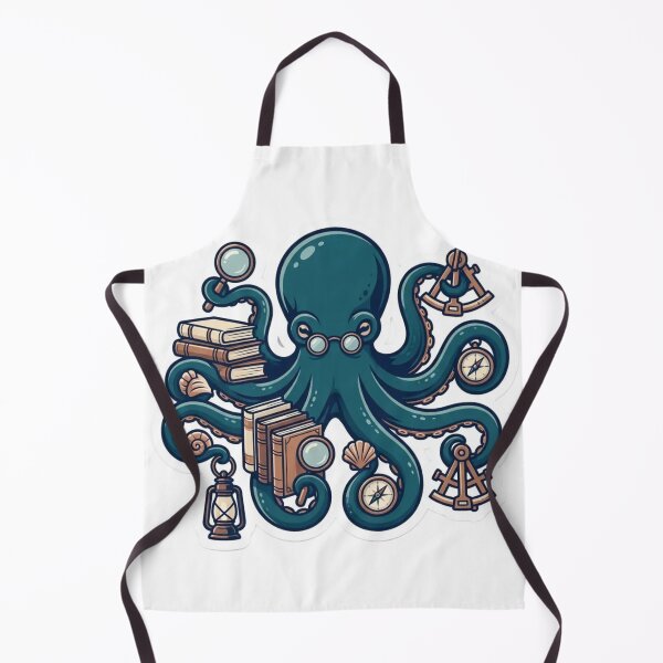 Item preview, Octopus Reading Club Curious Coastal Scholar designed and sold by StickyGuys.