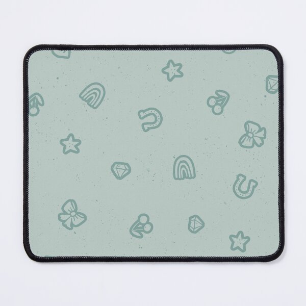Item preview, Lucky Girl Symbol Doodles Retro Charmcore for Coquette Teen Bedrooms Sage designed and sold by RenattaZare.
