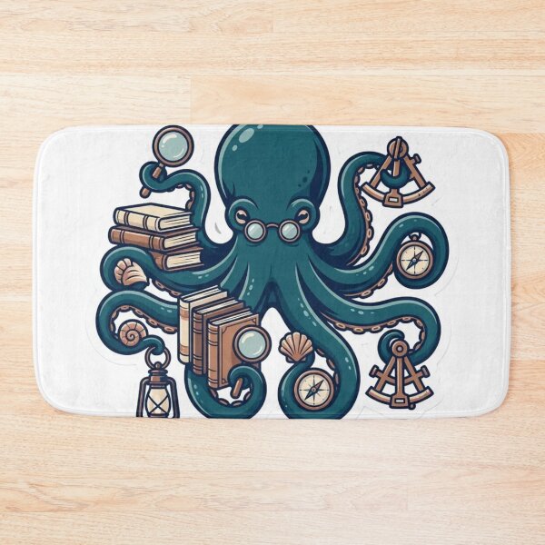 Item preview, Octopus Reading Club Curious Coastal Scholar designed and sold by StickyGuys.