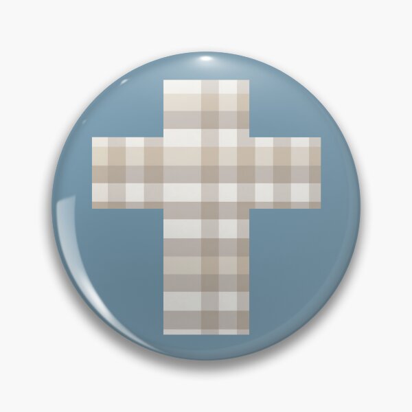 Item preview, Vintage Gingham Soft Brown Cross | Christian Faith Symbol designed and sold by Bound for Wonder.