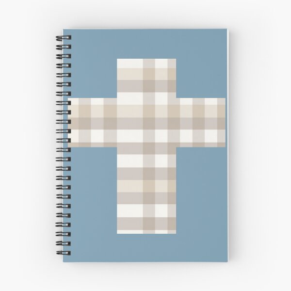 Item preview, Vintage Gingham Soft Brown Cross | Christian Faith Symbol designed and sold by Bound for Wonder.
